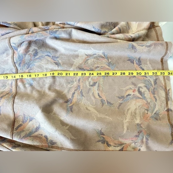 SOLITAIRE Anthropologie Vegan Suede Floral Dusty Rose Jacket Duster Size M - Picture 11 of 11